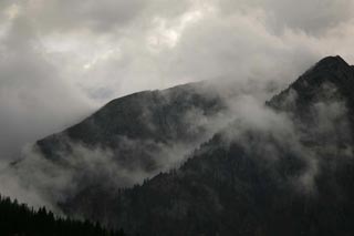 mountains shrouded in snow photograph
