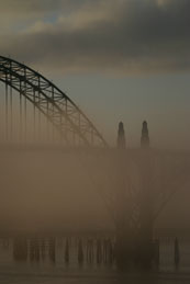 oregon coast newsport yaquina bay bridge fog photography
