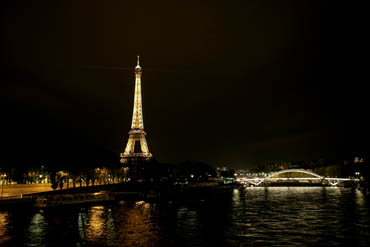 eifel tower, paris, france, night photography, bridge, Seine River