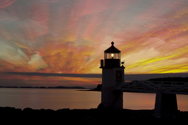 marshall point lighthouse sunset cloud stack