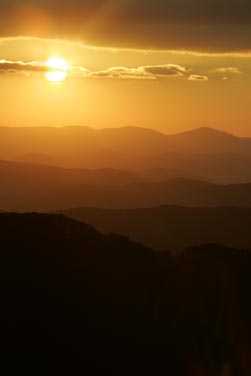 blue ridge parkway mountain ridges sunrise landscape photograph