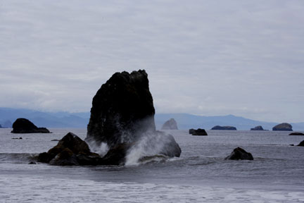oregon coast bandon beach crashing wave photo