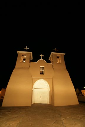 San Francisco de Asis at Night Taos New Mexico photo