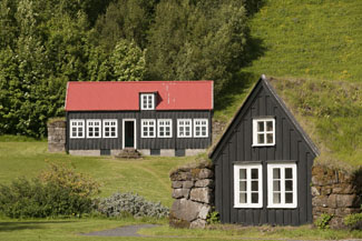 skogar folk museum sod houses iceland photo