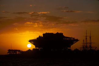 the pier at sunrise in st. Petersburg florida photo