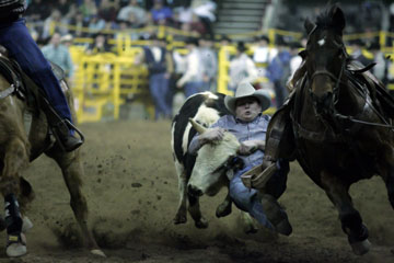 rodeo steer wrestling photography