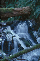 waterfall and ice landscape nature photo